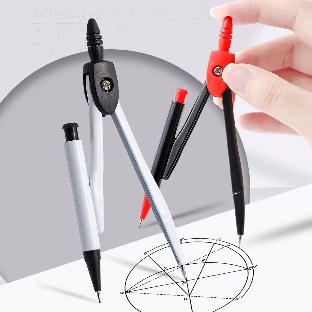 Math Geometry Set With Compass - Metalen kompas Professionele wiskundegeometrie met potloodpatroon