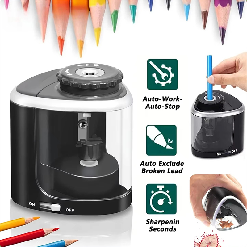 Electric Pencil Sharpener Usb - Elektrische puntenslijper, desktop automatische potloodenslijper 6mm-8mm,