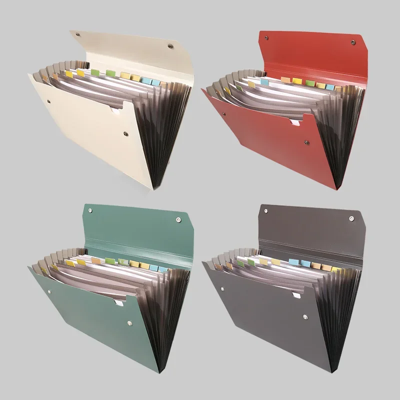 Expandable Accordion File Folder 13 Pockets - 13-vakken A4 uitbreidbare dossierorganizer, accordeonvormige documentmap