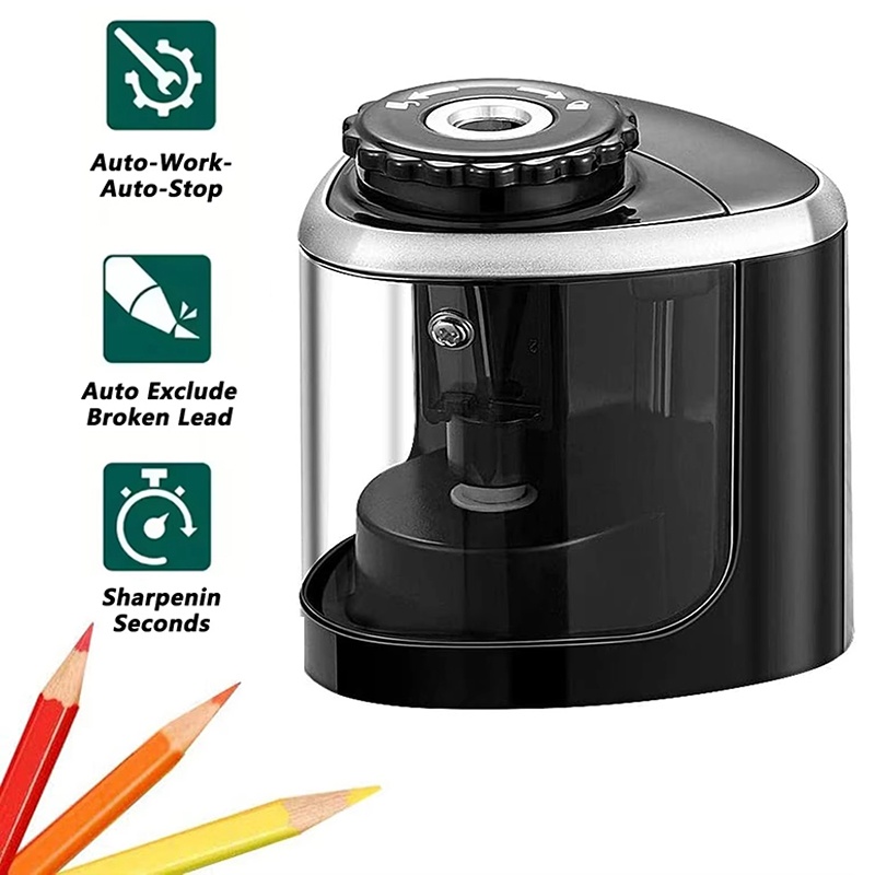 Electric Pencil Sharpener Usb - Automatische potloodenslijper, elektrische desktop-slijper, 6mm-8mm, draagbare