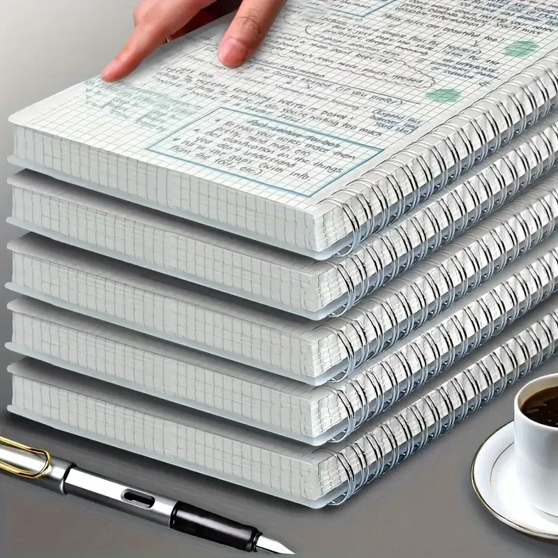 Spiral Bound Grid Notebook A5 - A5 Grid Notepad spiraalgebonden schetsboek Conceptagenda