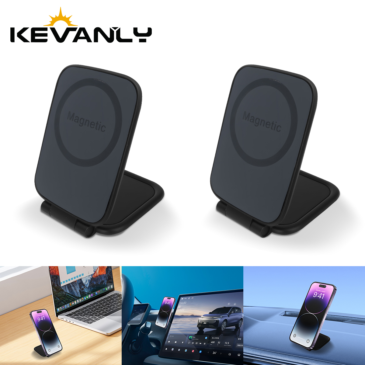 Desk Accessories - Universele ultradunne magnetische mobiele telefoonhouder voor