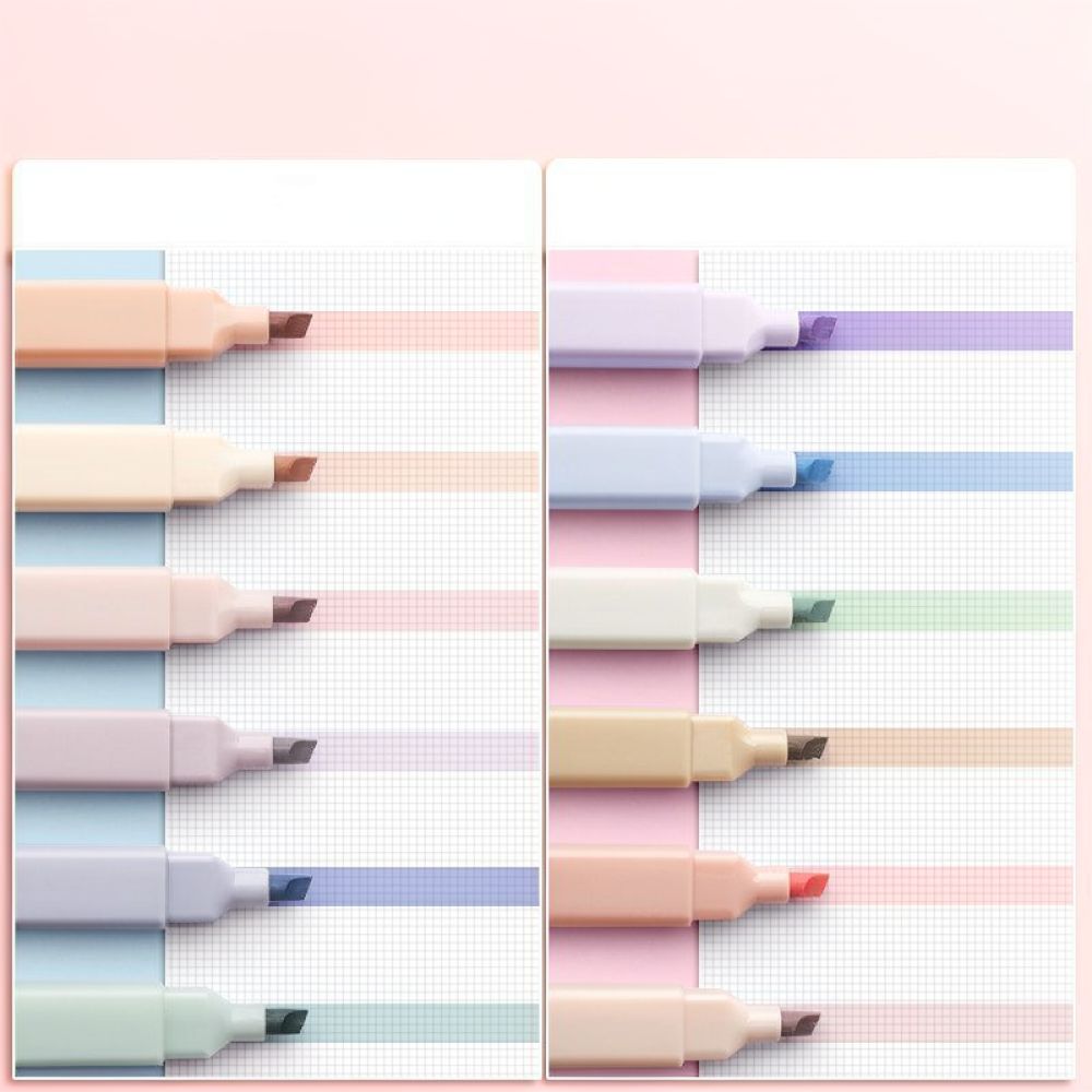 Pastel Highlighter Set Double Ended - Esthetische pastelkleurige markeerstiften voor journaling, school,