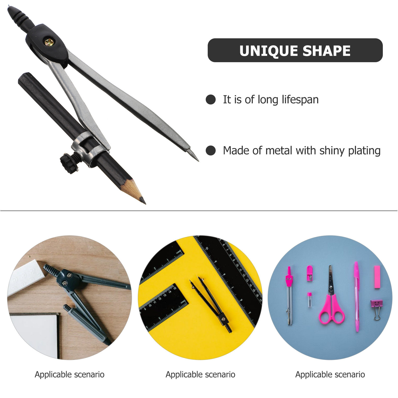 Professioneel kompas Metalen k - Math Geometry Set With Compass recensie en prijs