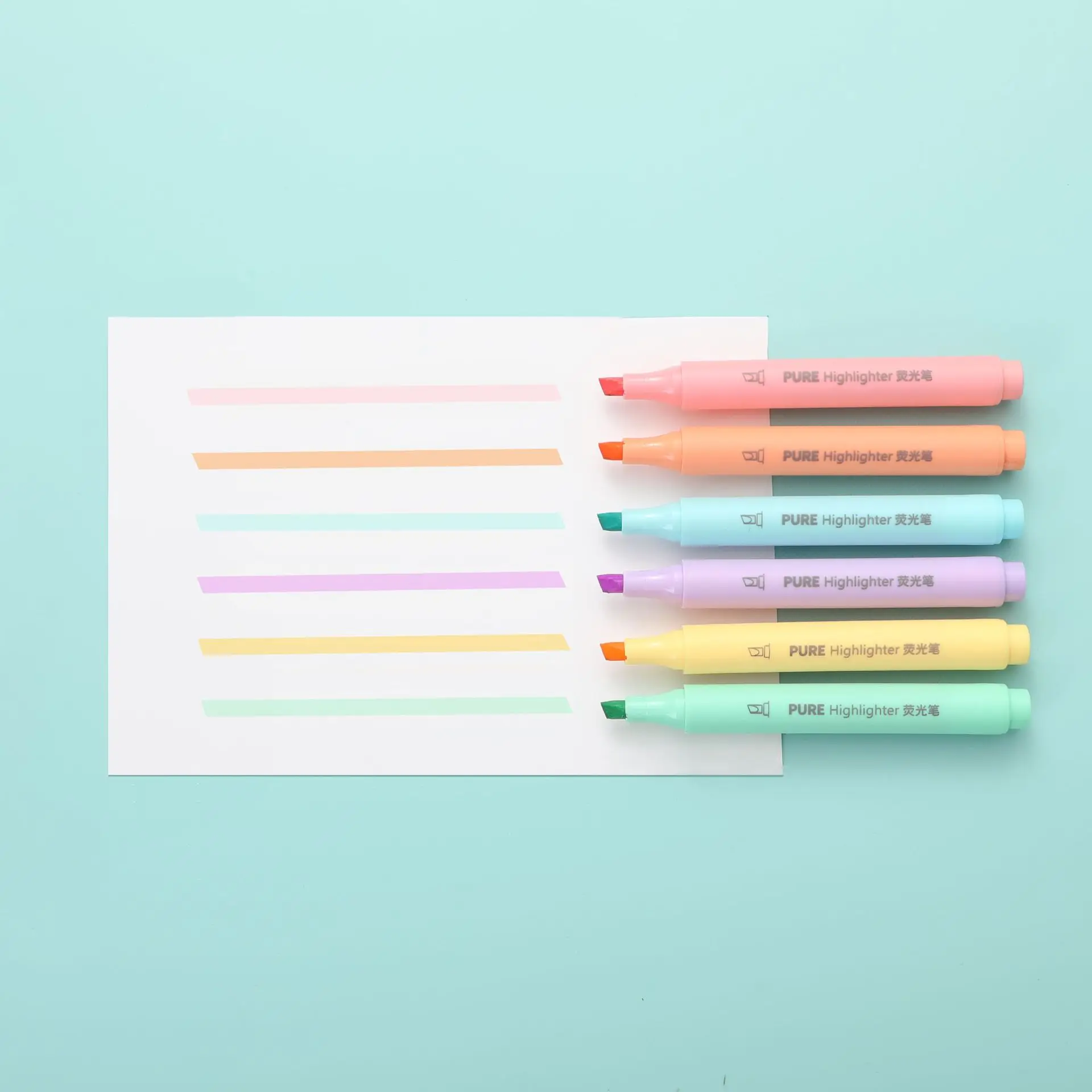 6-delige set pastelkleurige ma - Pastel Highlighter Set Double Ended recensie en prijs