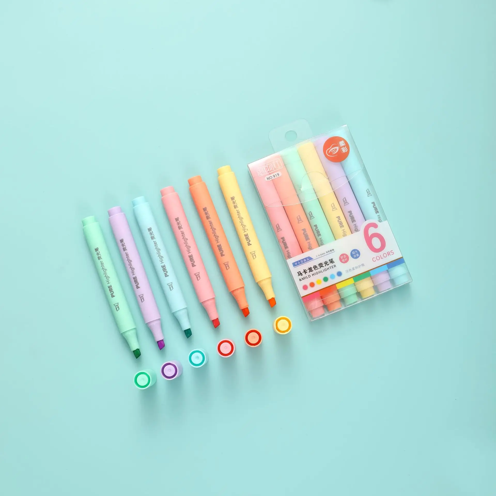 6-delige set pastelkleurige ma - Pastel Highlighter Set Double Ended recensie en prijs