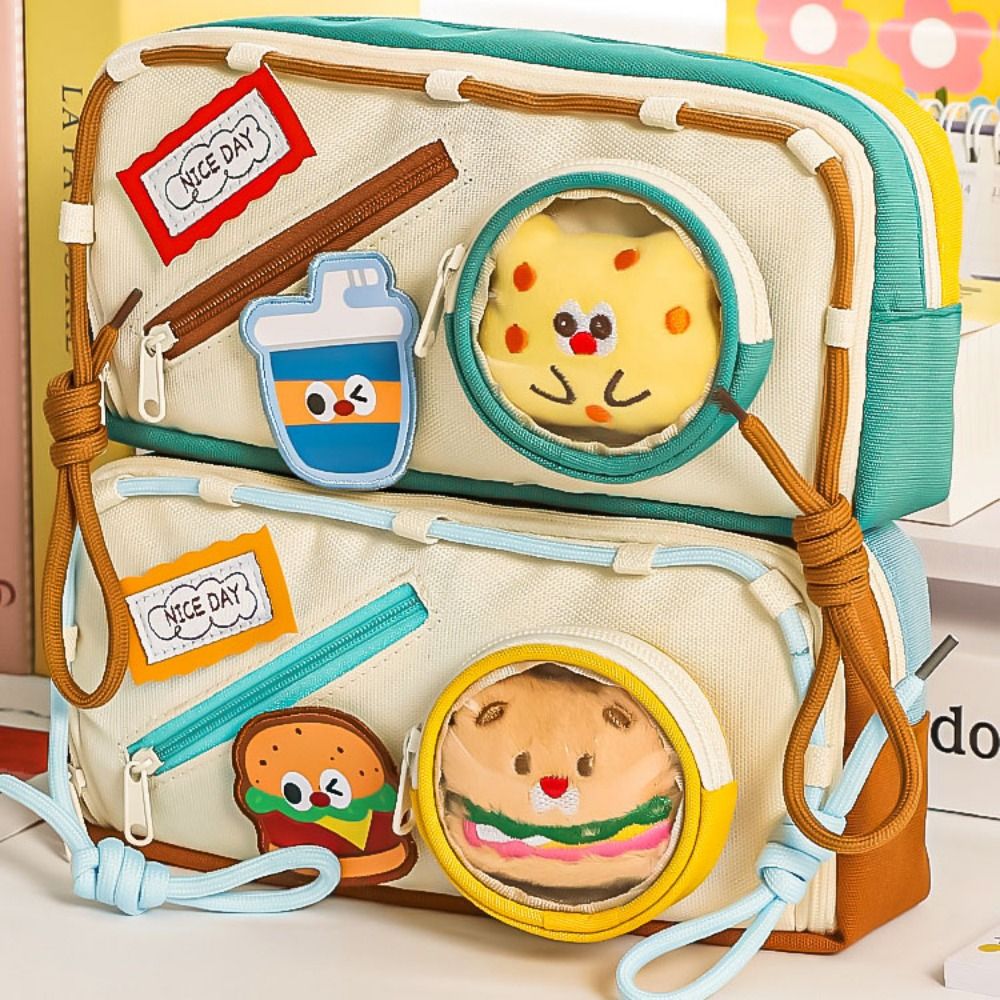 Hamburger etui met grote capac - Aesthetic Large Pencil Case Pouch recensie en prijs