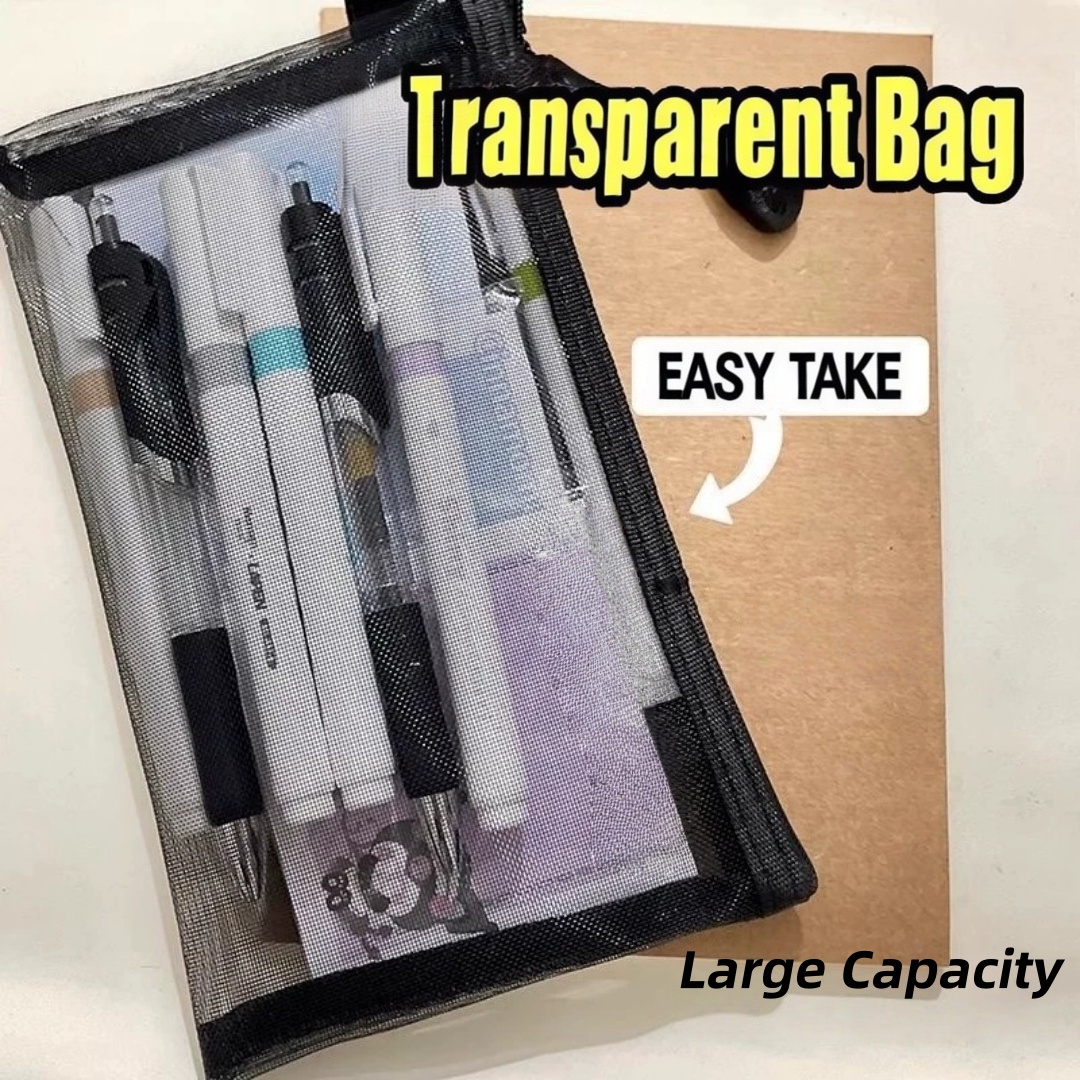 Nylon potloodopbergetui Lichtg - Clear Mesh Pencil Pouch For Exam recensie en prijs