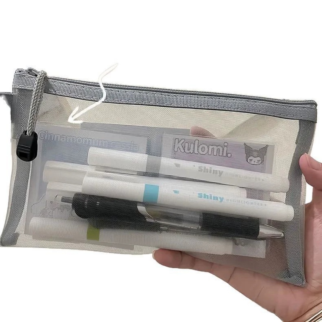 Nylon potloodopbergetui Lichtg - Clear Mesh Pencil Pouch For Exam recensie en prijs