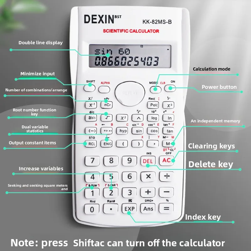 Rekenmachine voor studenten, w - Scientific Calculator For Secondary School recensie en prijs