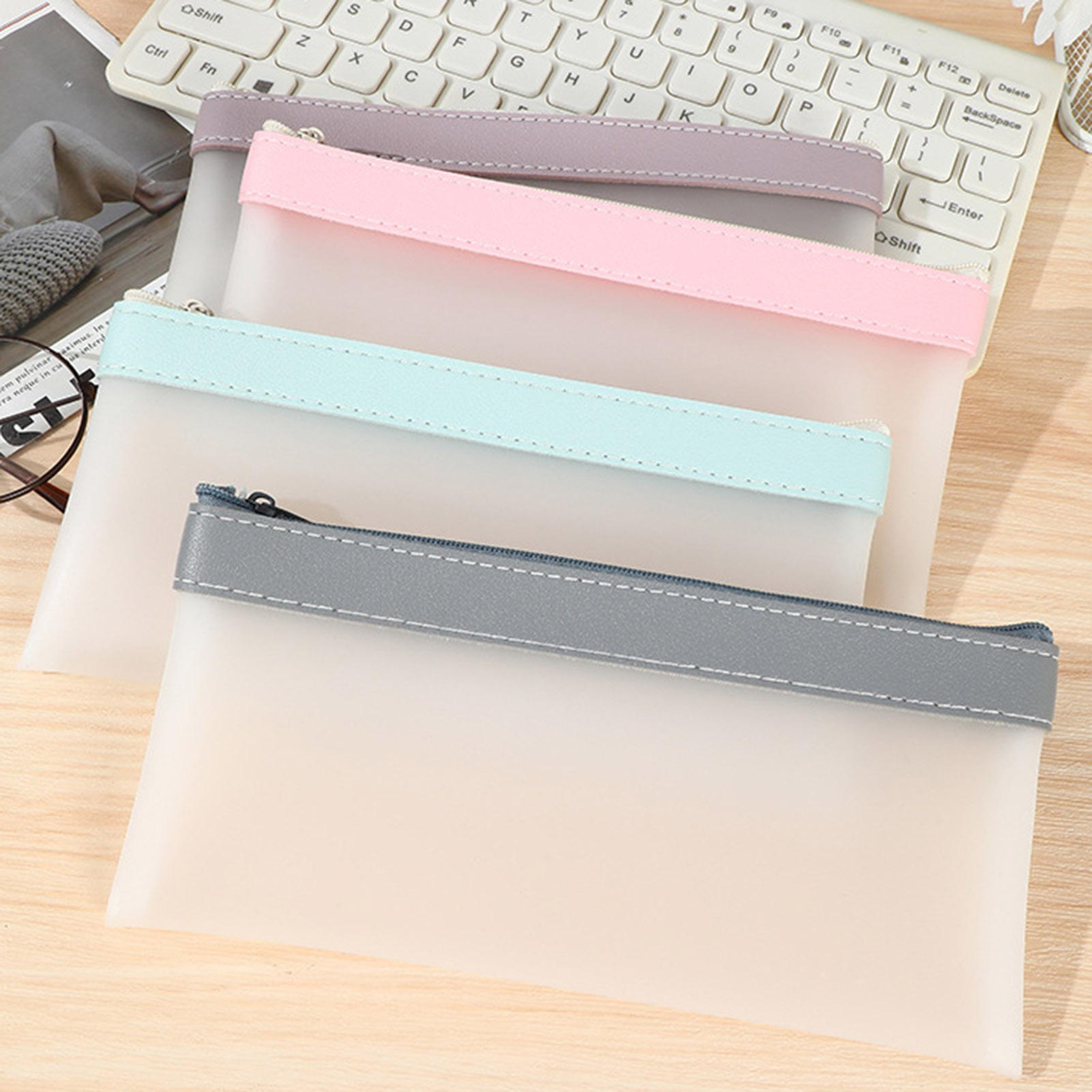 Transparant Mat Etui Met Grote - Aesthetic Large Pencil Case Pouch recensie en prijs