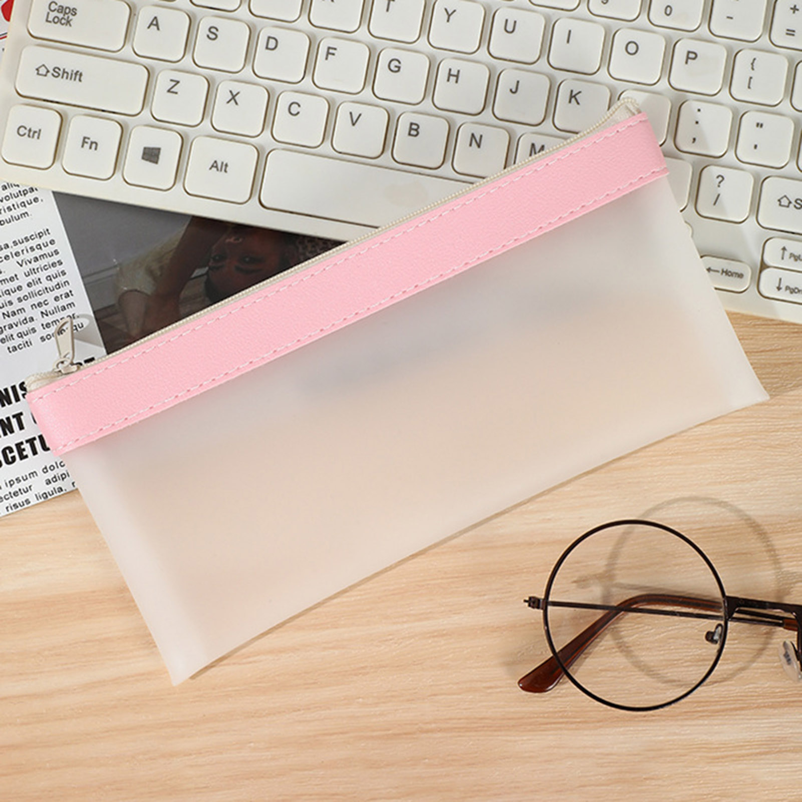 Transparant Mat Etui Met Grote - Aesthetic Large Pencil Case Pouch recensie en prijs