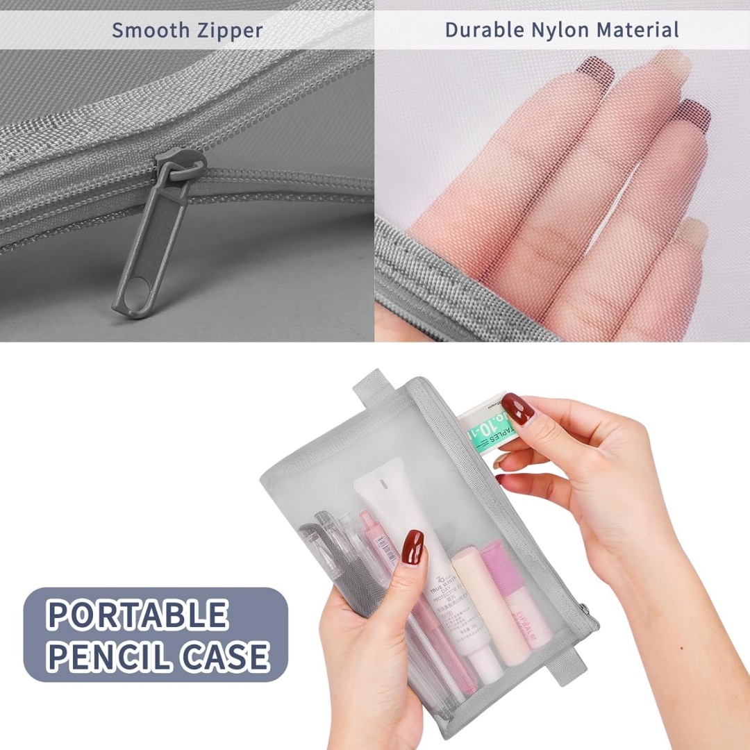 Draagbaar kantoorbenodigdheden - Clear Mesh Pencil Pouch For Exam recensie en prijs