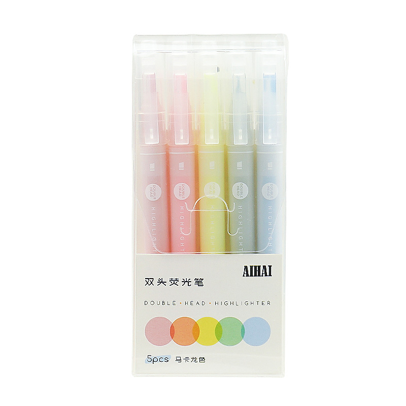 5-kleuren dubbele unieke venst - Pastel Highlighter Set Double Ended recensie en prijs