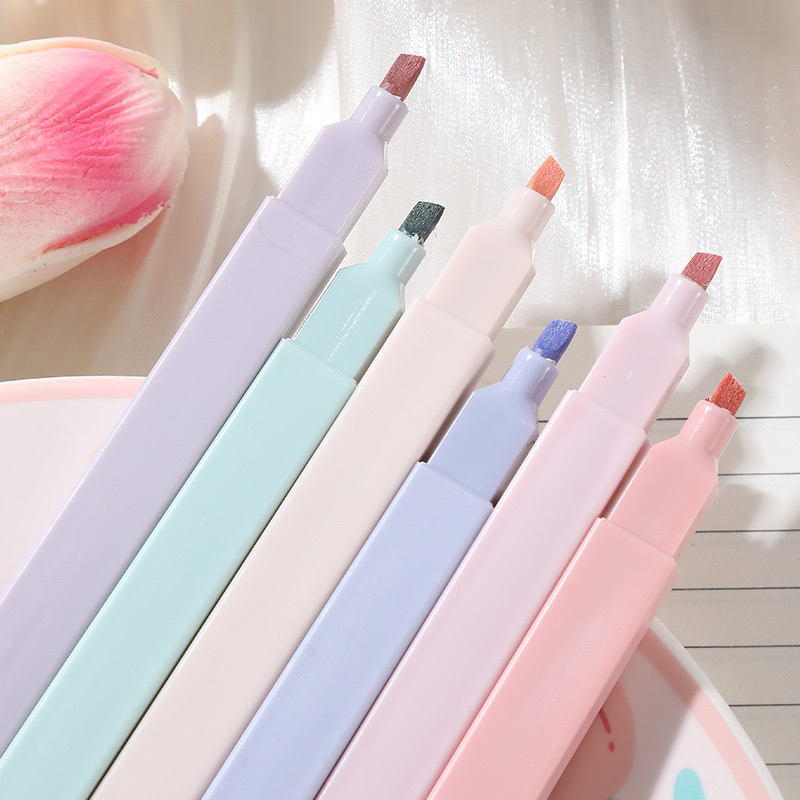 6 stks/set Markeerstiften Set  - Pastel Highlighter Set Double Ended recensie en prijs