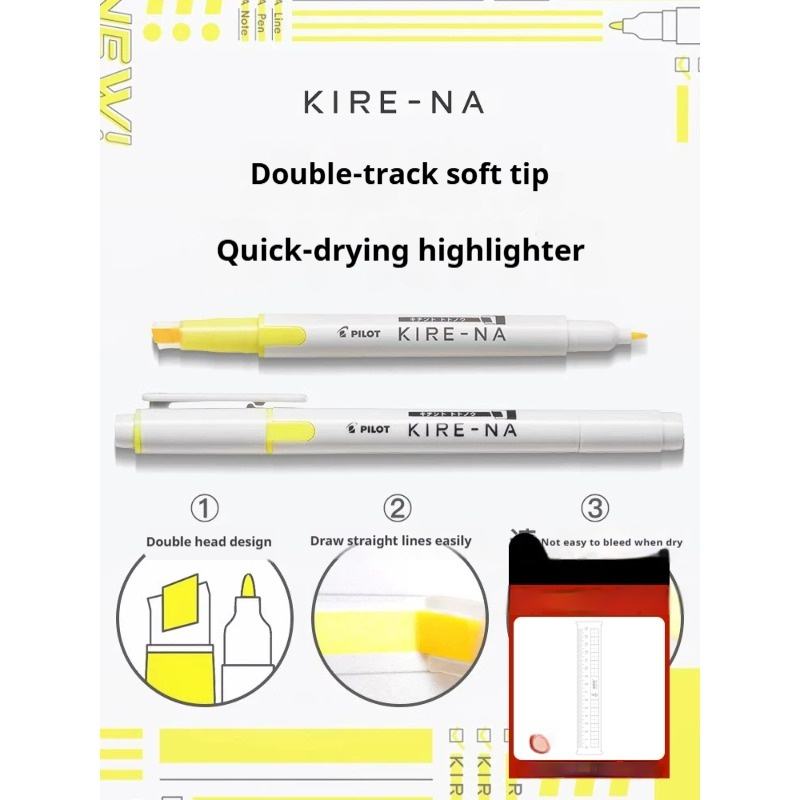 1/3/4/5/10PCS PILOT KIRE-NA Ma - Pastel Highlighter Set Double Ended recensie en prijs