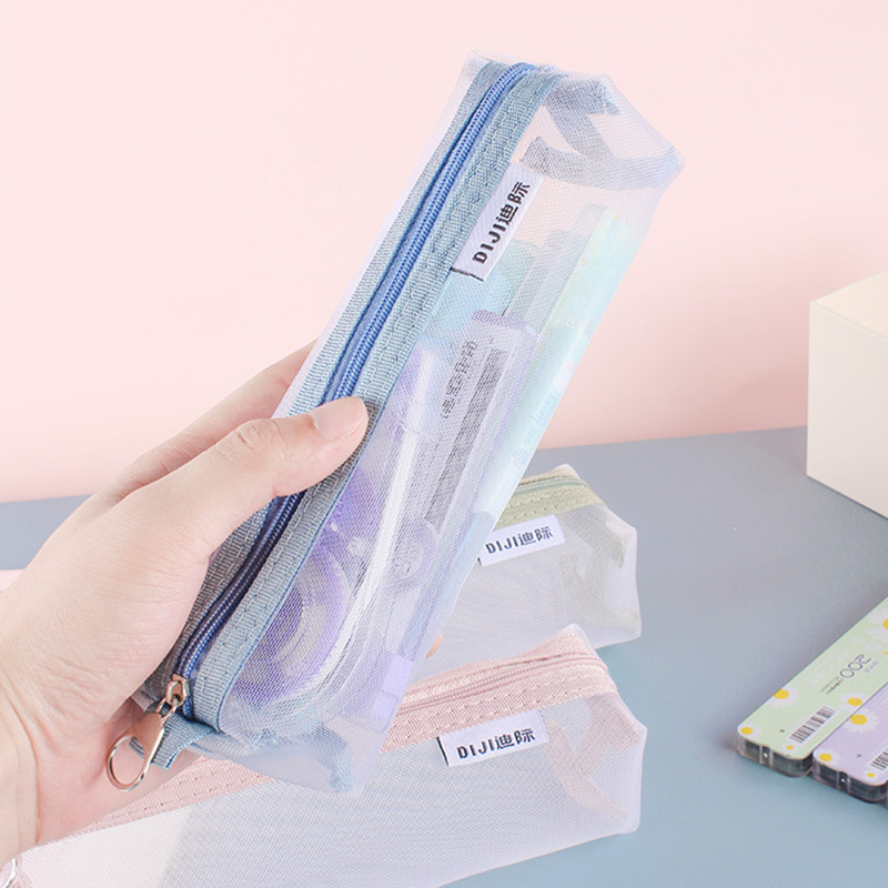 Doorzichtige nylon mesh-pennen - Clear Mesh Pencil Pouch For Exam recensie en prijs