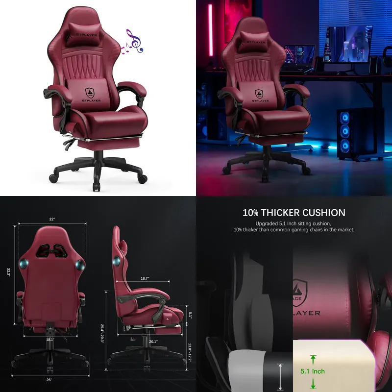 GTPLAYER gamingstoel met ingeb - Office Furniture recensie en prijs