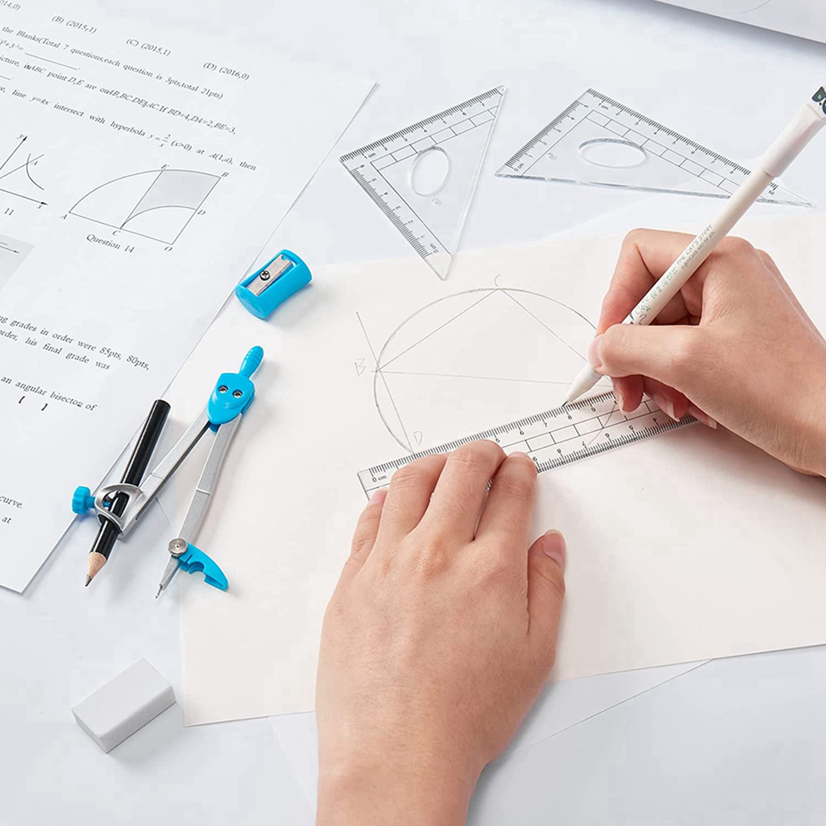 Superieure geometrische set me - Math Geometry Set With Compass recensie en prijs
