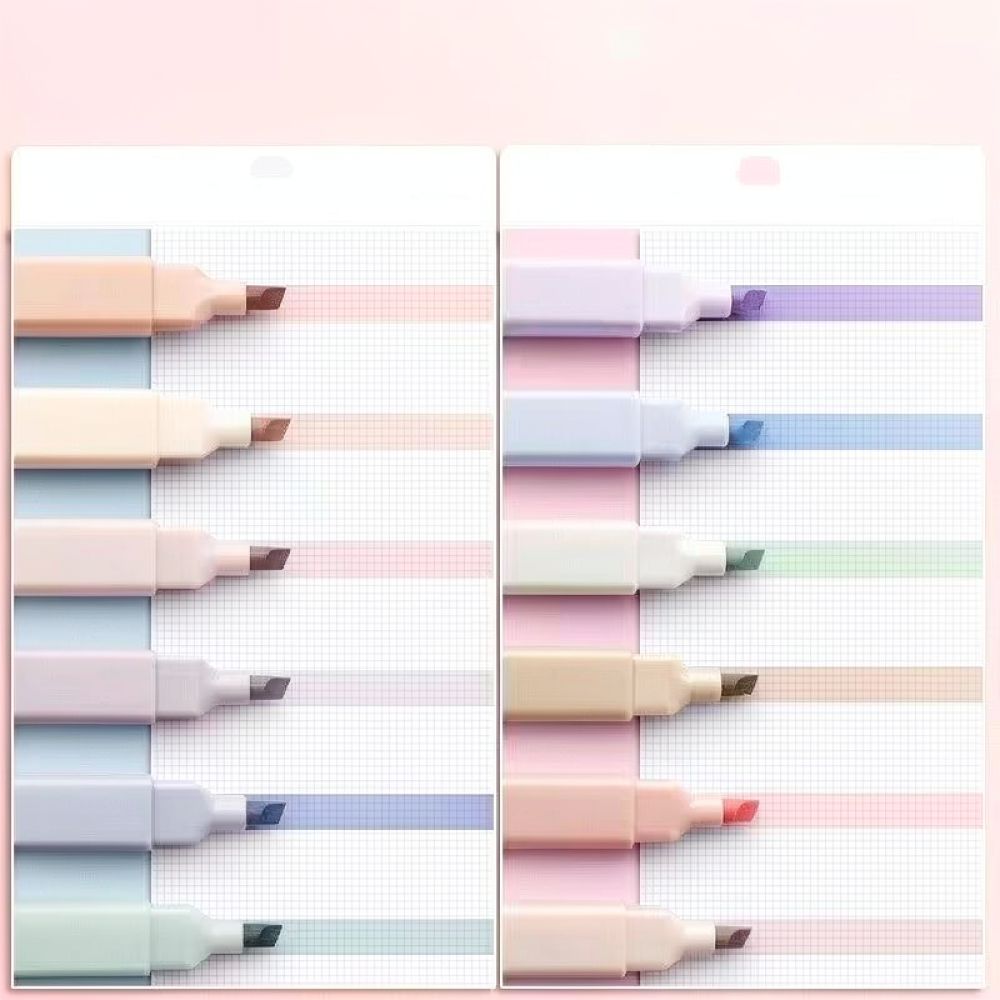 Esthetische pastelkleurige mar - Pastel Highlighter Set Double Ended recensie en prijs